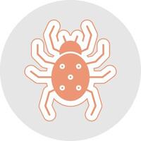 Spider Glyph Multicolor Sticker Icon vector