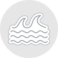 Sea Glyph Multicolor Sticker Icon vector