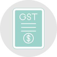 gst glifo multicolor pegatina icono vector