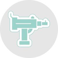 Uzi Glyph Multicolor Sticker Icon vector