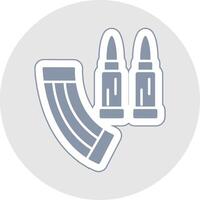 Ammunition Glyph Multicolor Sticker Icon vector