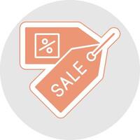 Sales Glyph Multicolor Sticker Icon vector