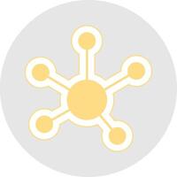 Connection Glyph Multicolor Sticker Icon vector