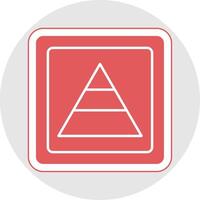 Pyramid Glyph Multicolor Sticker Icon vector