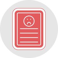 Complaint Glyph Multicolor Sticker Icon vector