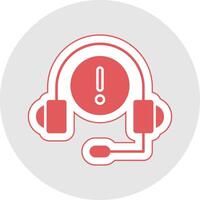 Help Glyph Multicolor Sticker Icon vector