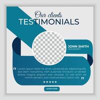 Customer review social media testimonial client satisfaction text box design. pro vector. vector