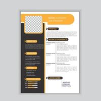 clean and modern resume or cv portfolio design template. pro vector. vector