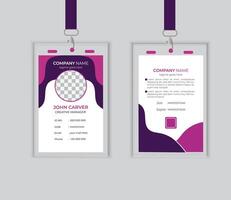 corporate modern business id card design  template for office staff. pro vector. vector