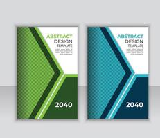 geometric annual vector abstract booklet cover design.