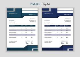 vector  minimalist Creative  invoice template design.