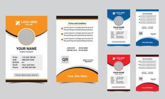 Corporate Id card design template company employee id card design template with front and back vector