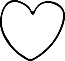 a heart outline on a white background vector