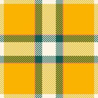 Vector plaid textile of seamless tartan pattern with a check background fabric texture.