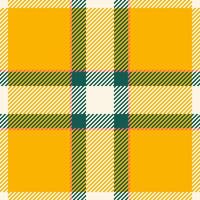 Vector plaid textile of seamless tartan pattern with a check background fabric texture.