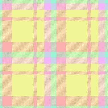 Seamless fabric textile of tartan plaid vector with a background texture check pattern.