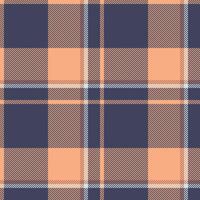Plaid seamless pattern in blue. Check fabric texture. Vector textile print.