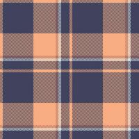 Plaid seamless pattern in blue. Check fabric texture. Vector textile print.