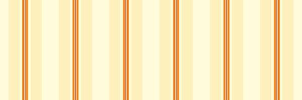 Stylish pattern fabric lines, vintage background vector seamless. Web texture vertical textile stripe in orange and light yellow colors.