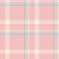 Fabric textile plaid of background tartan pattern with a seamless check vector texture.