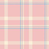 Fabric textile plaid of background tartan pattern with a seamless check vector texture.