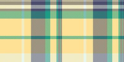 Linear tartan background pattern, argyle plaid textile seamless. English check texture vector fabric in amber and blue colors.