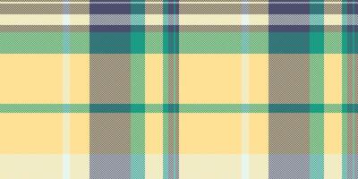 Linear tartan background pattern, argyle plaid textile seamless. English check texture vector fabric in amber and blue colors.