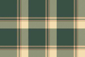 Plaid background, check seamless pattern in green. Vector fabric texture for textile print, wrapping paper, gift card or wallpaper.