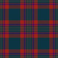 Plaid seamless pattern in red. Check fabric texture. Vector textile print.