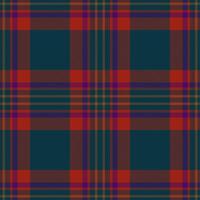 Plaid seamless pattern in red. Check fabric texture. Vector textile print.