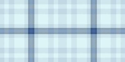 Softness check textile plaid, model background seamless vector. Modern fabric tartan texture pattern in light and blue colors. vector