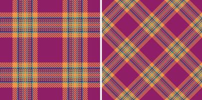 Plaid seamless fabric of texture textile pattern with a background check tartan vector. vector