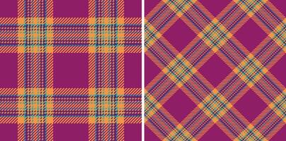 Plaid seamless fabric of texture textile pattern with a background check tartan vector. vector