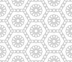 Seamless abstract geometric pattern in Islamic style vector