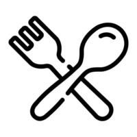 cutlery Line Icon Background White vector