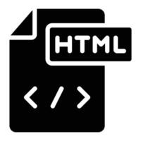 html archivo glifo icono antecedentes blanco vector