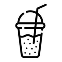 beverage Line Icon Background White vector