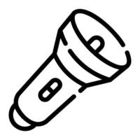 flashlight Line Icon Background White vector