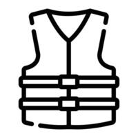 life jacket Line Icon Background White vector
