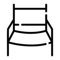 folding chair Line Icon Background White vector