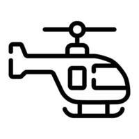 helicopter Line Icon Background White vector