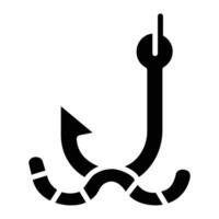 bait Glyph Icon Background White vector