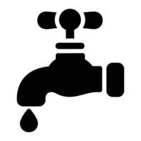 faucet water Glyph Icon Background White vector
