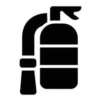 fire extinguisher Glyph Icon Background White vector