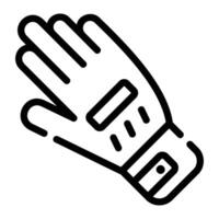 glove Line Icon Background White vector