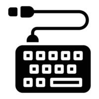 teclado glifo icono antecedentes blanco vector