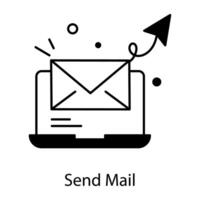 Email Communication Linear Icon vector