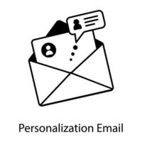 Email Advertising Linear Icon vector