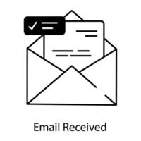 Email Communication Linear Icon vector