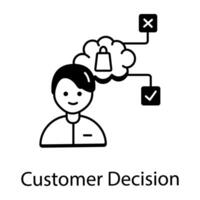 Linear Icon Depicting Customer Services vector